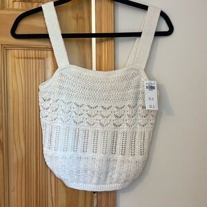 A&F knitted crop tank